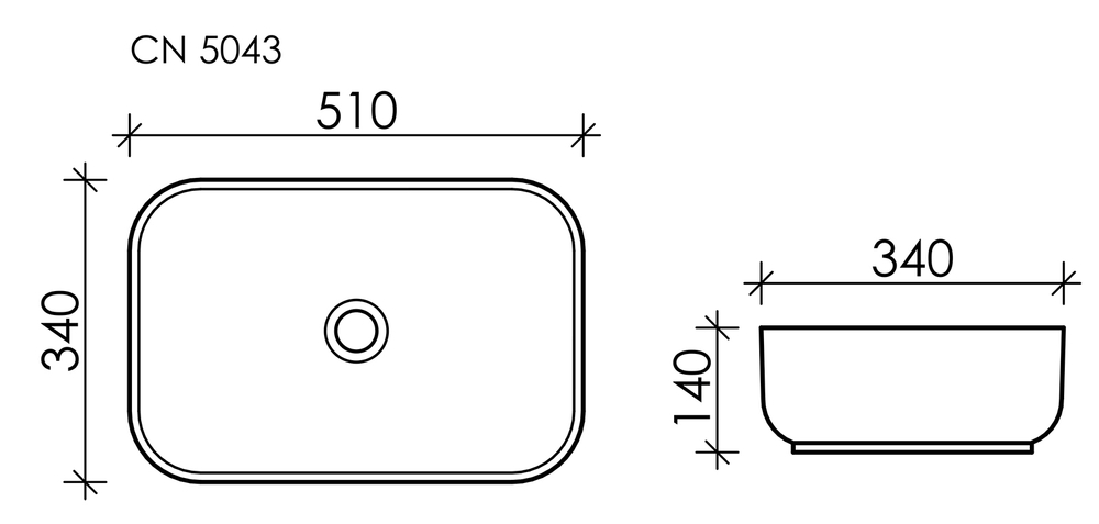Раковина Ceramica Nova Element 51 см CN5043 белая