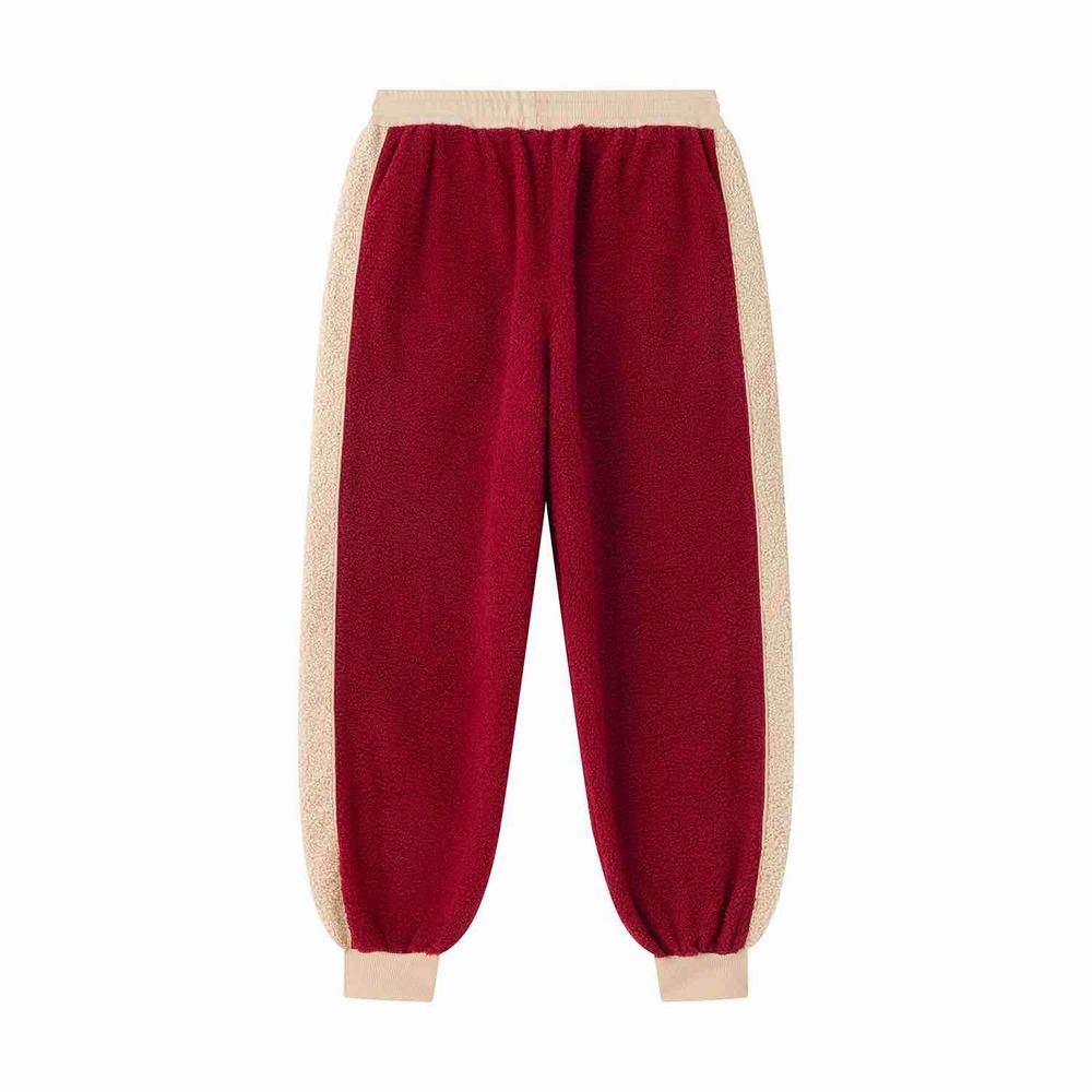 Брюки Ymkashix Little Lamb бордовый/песочный