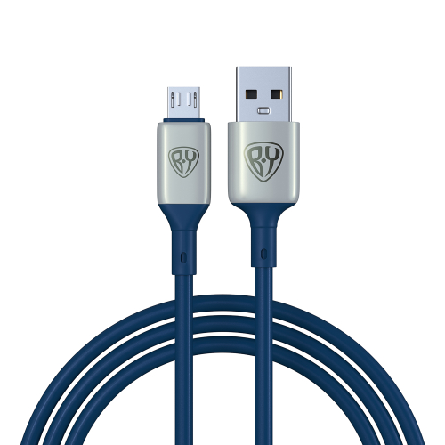 Кабель для зарядки USB(A)-microUSB BY Space Cable Pro, 1м, быстр зар QC3.0, штекер металл, синий