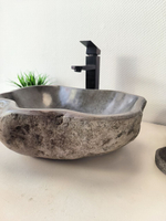 Раковина из речного камня RS-65969 45х36х15 из натурального камня