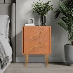 Тумба Арт Колор leaves Стайл Голд Томленый оранжевый