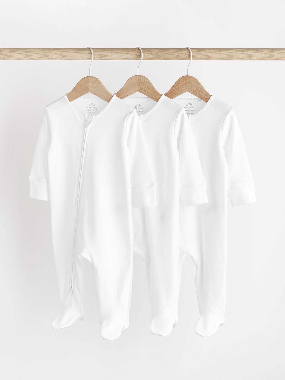 Комбинезон / Cлип для малышей Next N44-489, 3 шт., Белый