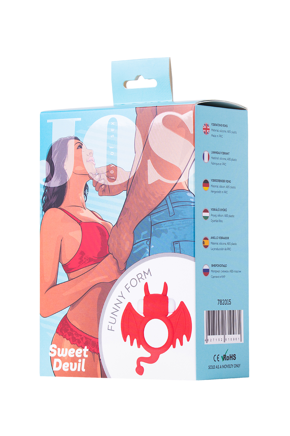 Эрекционное кольцо на пенис Sweet Devil красное 8,5 см