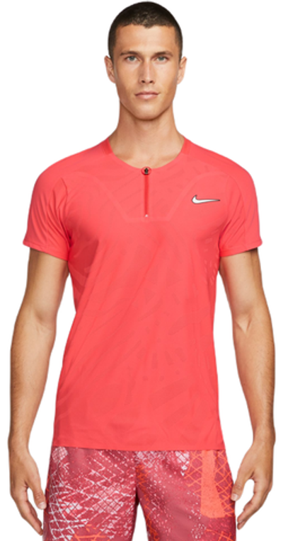 Мужское теннисное поло Nike Court Dri-Fit Slam Tennis Polo - ember glow/white