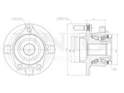 Ступица передняя (с ABS) UNIO HUB-20166