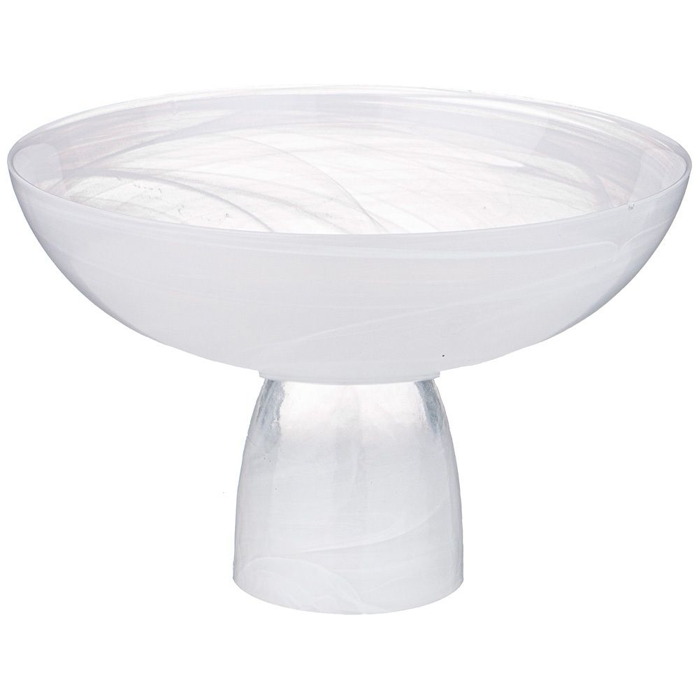 БЛЮДО НА НОЖКЕ "MURANO" WHITE, 21СМ