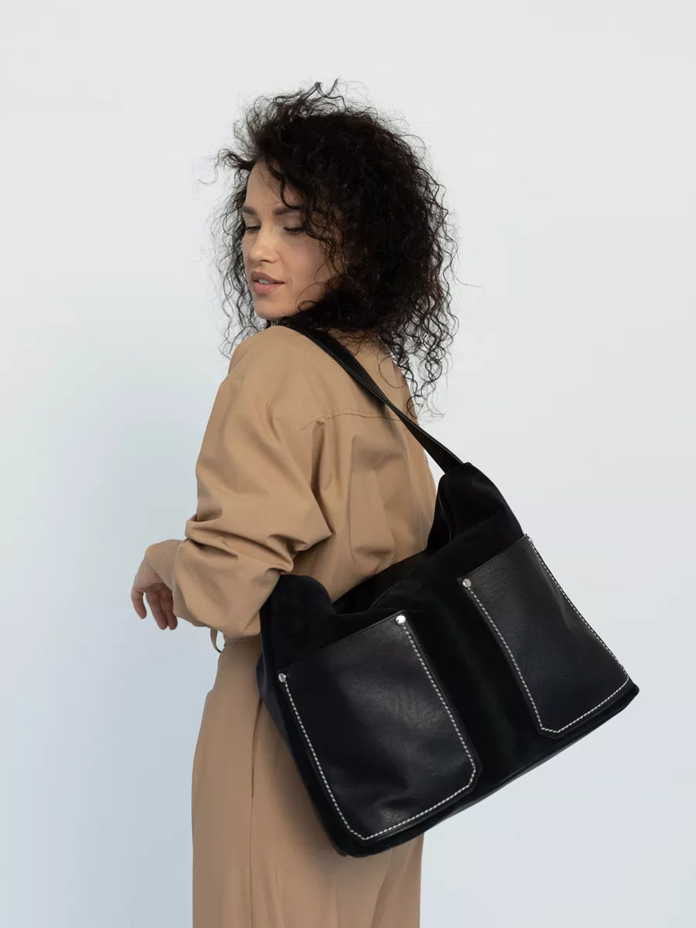 Сумка через плечо большая шоппер