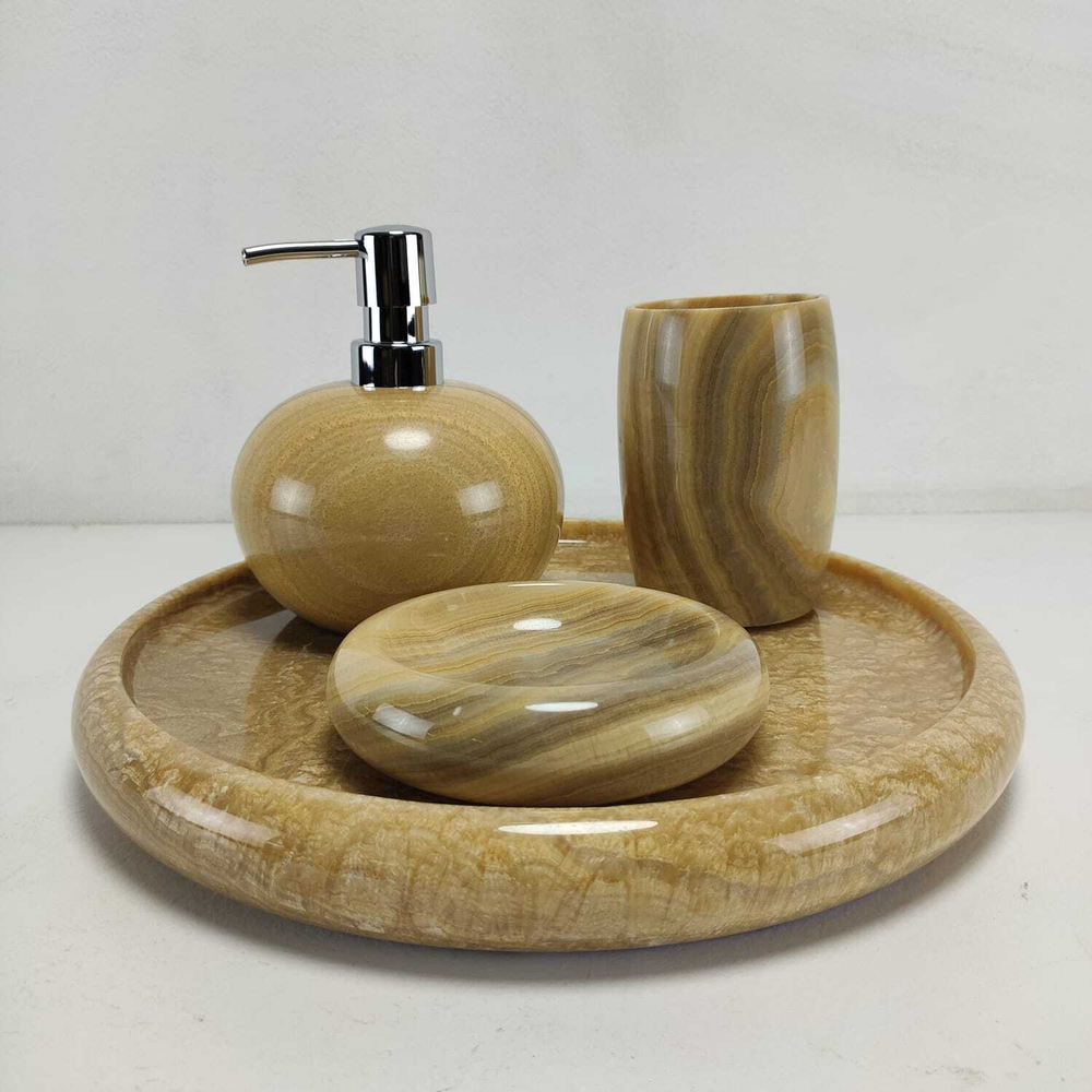 Набор из оникса 4 предм Mountain Set Sunset NO-6172 круг