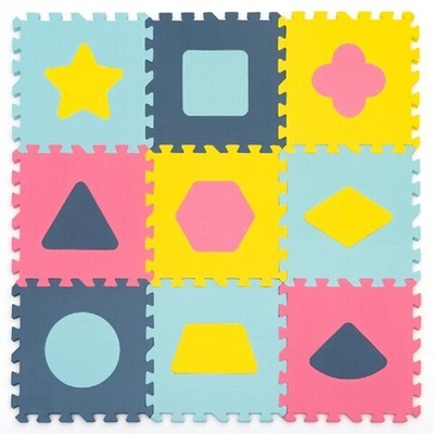 Игровой коврик-пазл Funkids 12 Геометрия   толщина 10 мм (9 частей) - серия NT10 толщина 10 мм Микс