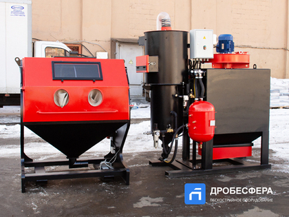 Пескоструйная камера PST КСО-130-Н-ФВР-М (4кВт) с фронтальной загрузкой
