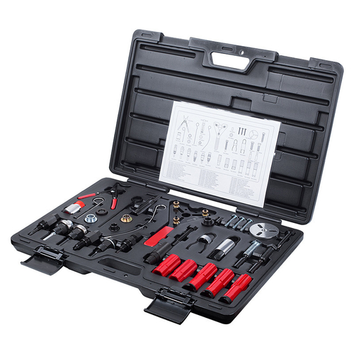 МАСТАК (105-30037C) Набор для обслуживания компрессора кондиционера, кейс, 37 предметов