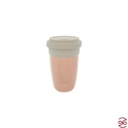 Чашка Coffee to go. Lifestyle Bellevue 300 ml (персиковый/серый)