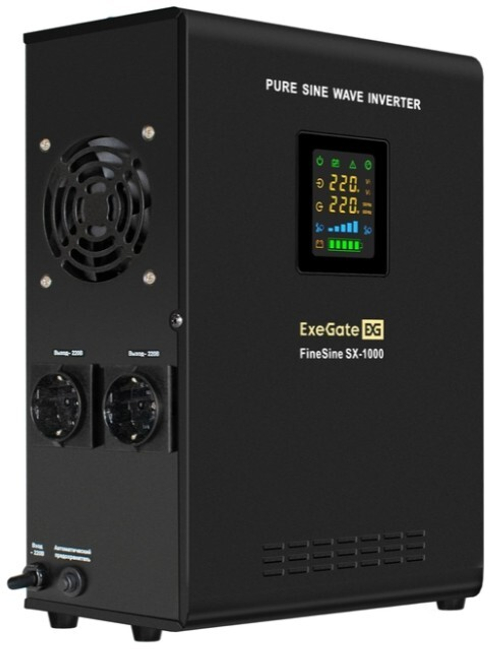 Источник бесперебойного питания  Exegate FineSine SX-1000.LCD.AVR.2SH