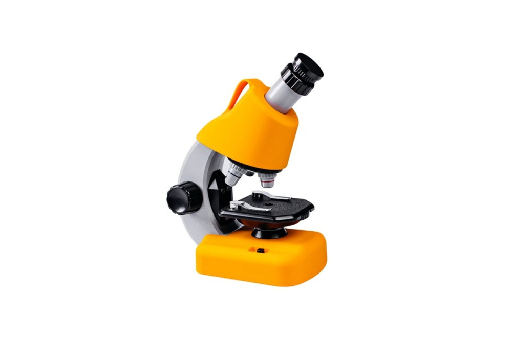 Микроскоп детский Prolike в комплекте с кейсом, желтый