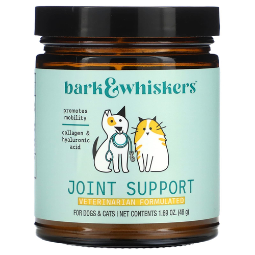 Dr. Mercola, Bark & Whiskers™, добавка для поддержки суставов, для собак и кошек, 48 г (1,69 унции)
