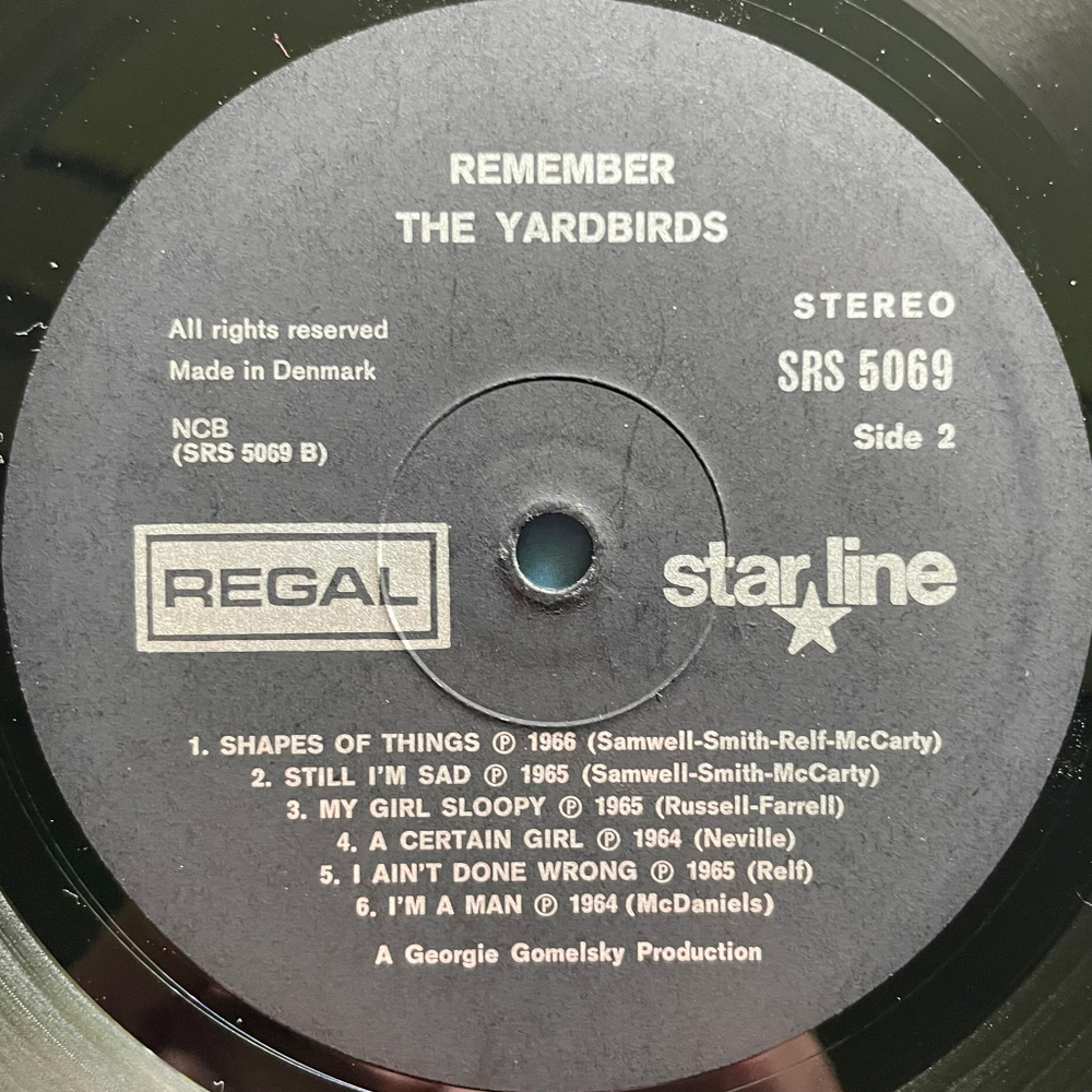 The Yardbirds ‎– Remember... The Yardbirds (Дания 1971г.)