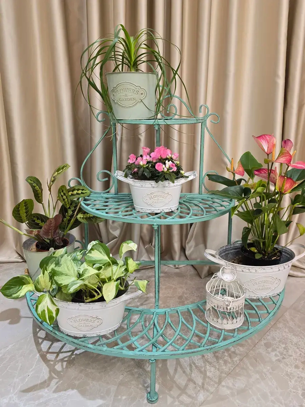 Подставка для цветов напольная металлическая