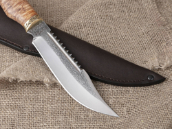 Нож "Алтай", сталь Bohler N690, рукоять естественная стабилизированная береза