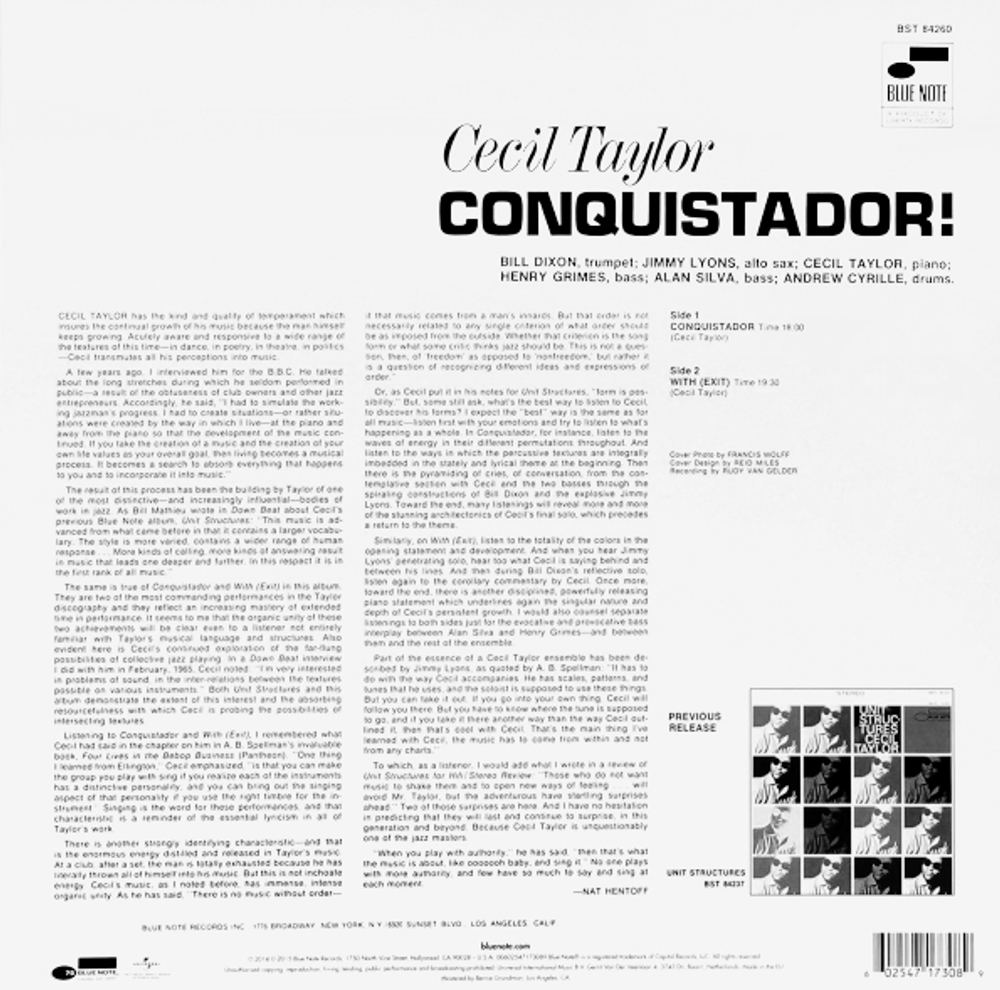 Cecil Taylor / Conquistador! (LP)