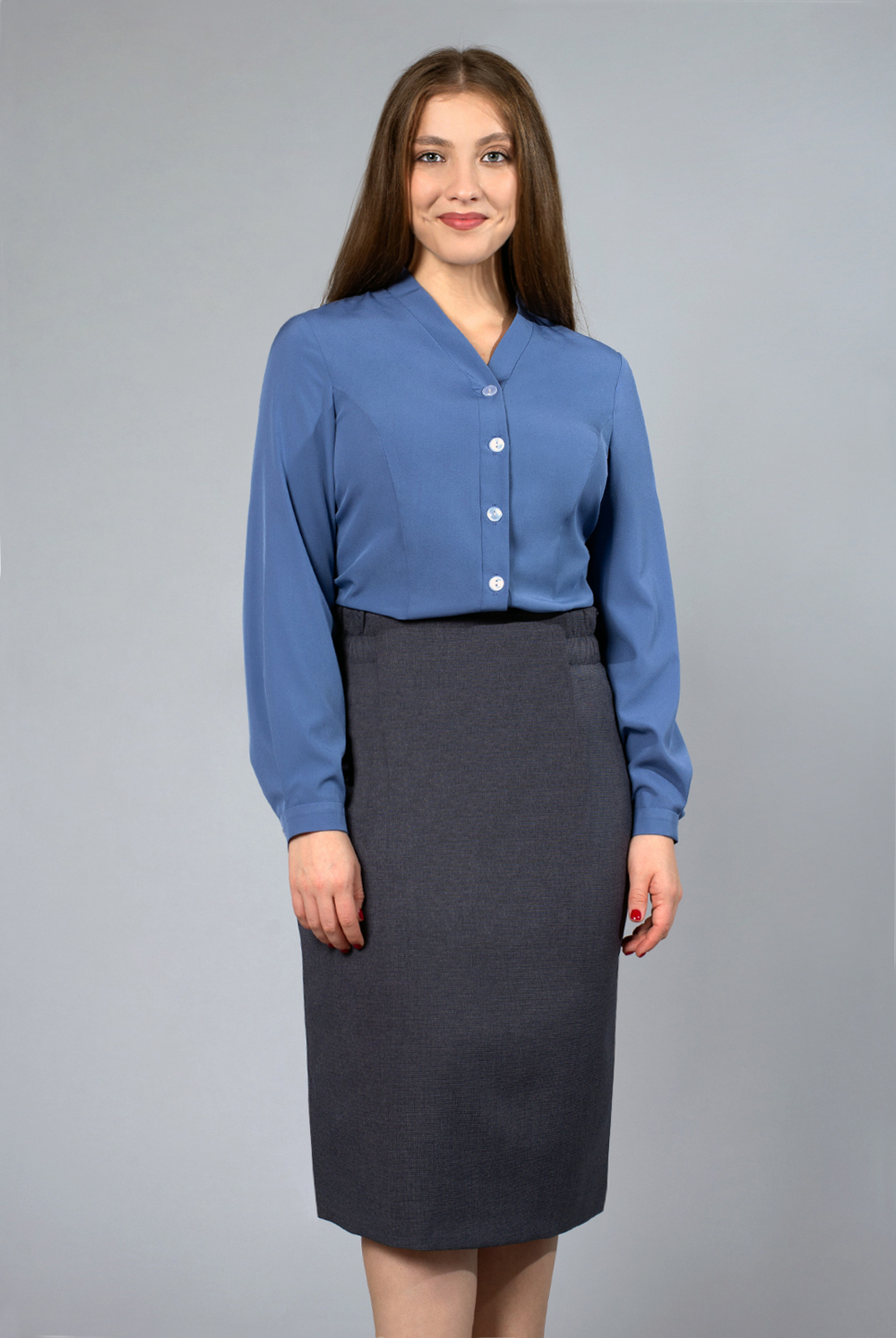 Юбка женская 3828зп-60, Темно-серый #48ТСер013828зп-60