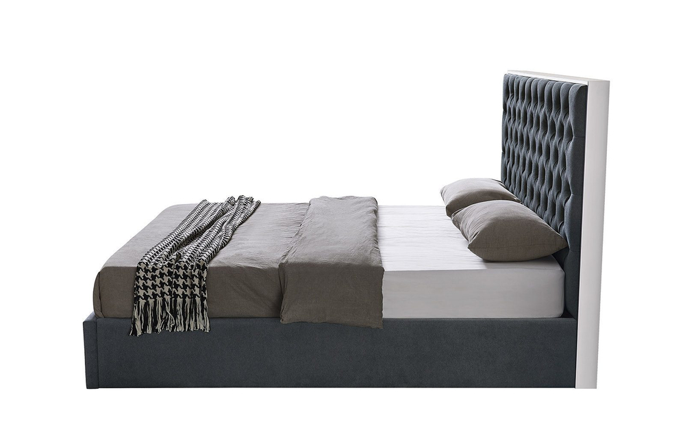 Кровать LBD1704 серая с ящиком для белья