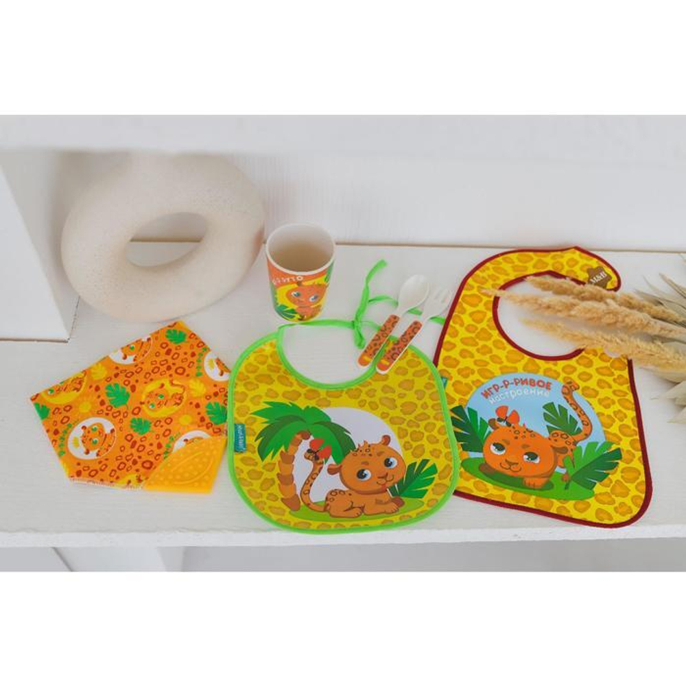 5083951 Набор столовых приборов из бамбука "Леопард", вилка, ложка