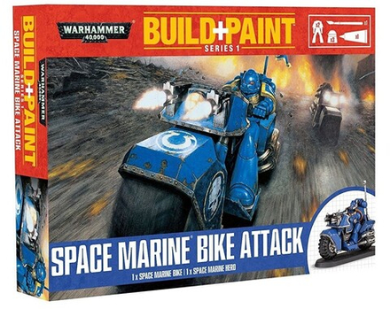 Настольная игра "Warhammer 40.000. Build+Paint: Space Marines Bike Attack"