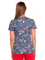 Топ медицинский женский Dickies DK700, единороги, XL