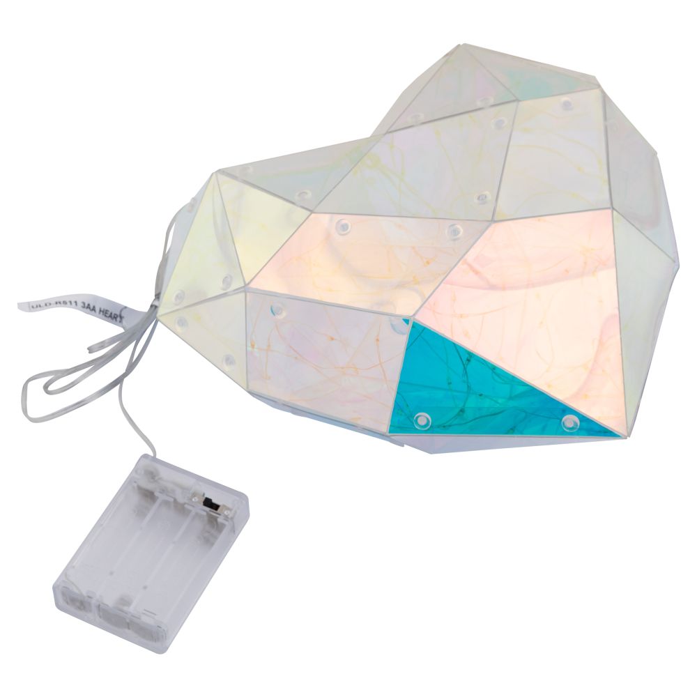 ULD-R511 3АА HEART Светильник декоративный Сердце. на батарейках 3AA не в-к. 100 светодиодов. Белый свет. Цвет корпуса радужный. TM Uniel