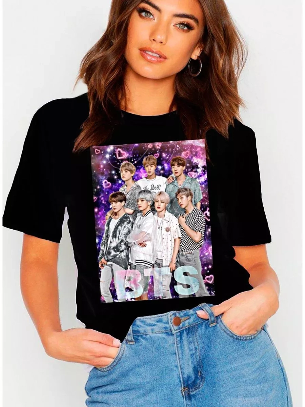 Футболка женская с принтом BTS