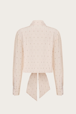 БЛУЗА ИЗ ШЕЛКА С ЗАВЯЗКАМИ