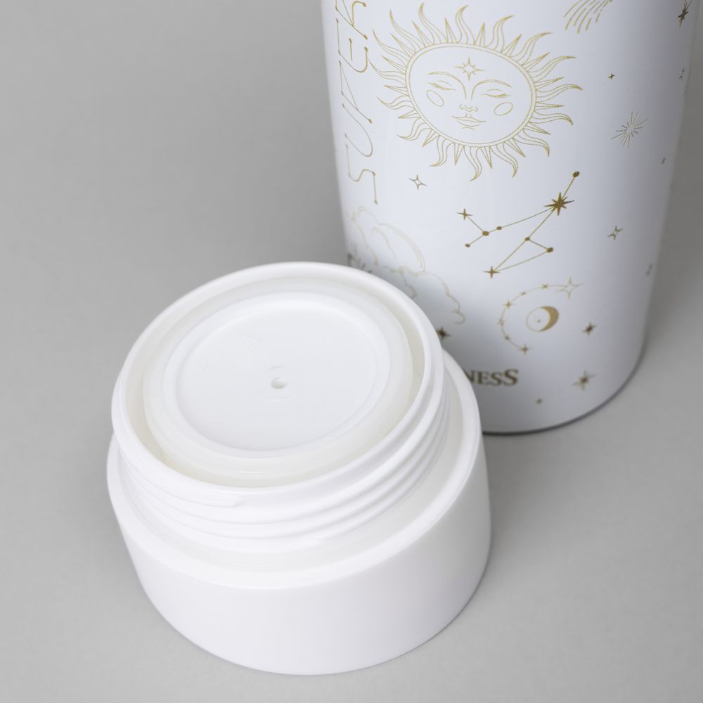 ТЕРМОКРУЖКА AGNESS "SUPERNOVA WHITE" 360МЛ, КОЛБА НЕРЖ.СТАЛЬ 18/10