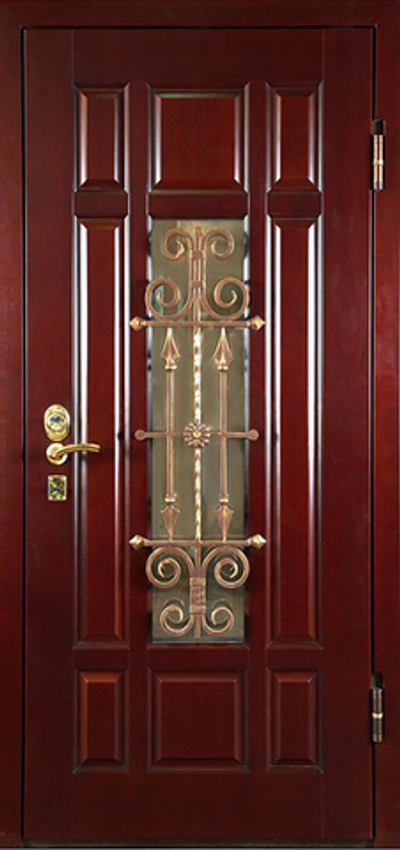 Входная дверь 895 с шумоизоляцией и ковкой