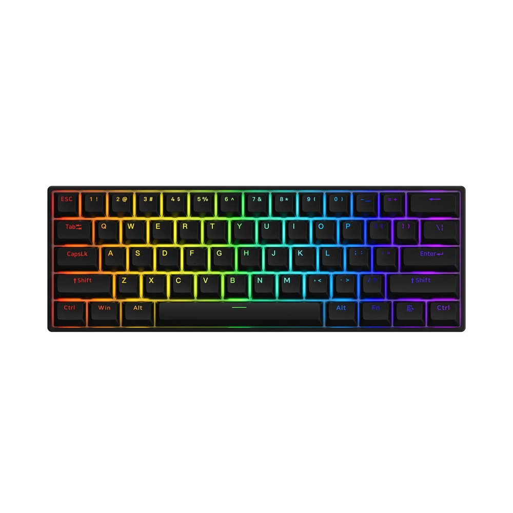 AKKO 3061S HE  Black Shine-through USB Cable RGB Non Hot Swap  Akko Cream Yellow Magnetic Switch,OEM profile keycap