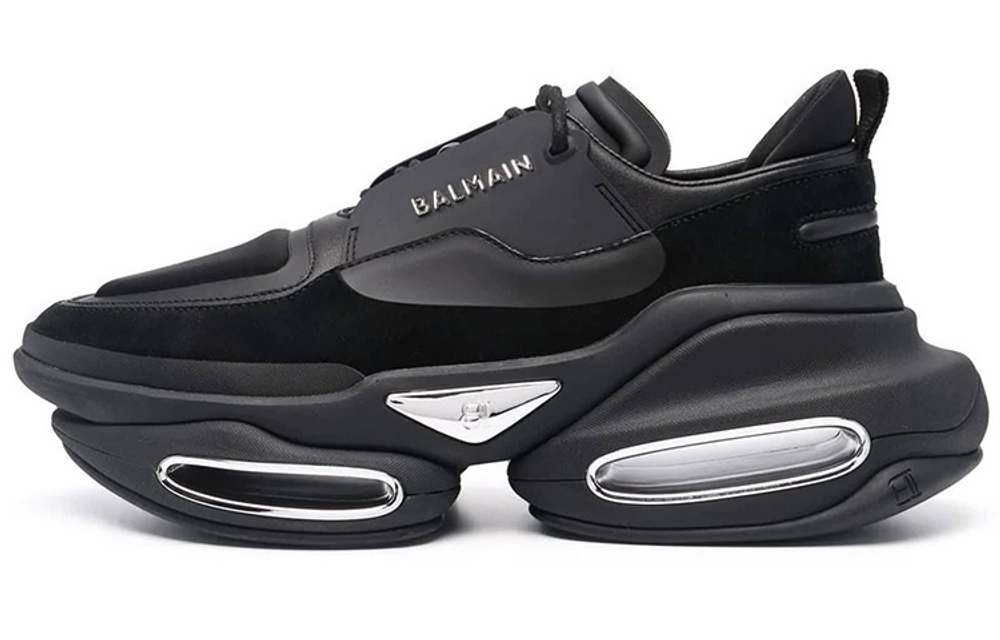 BALMAIN Balmain cowhide comfortable, breathable, shock-absorbing, non-slip, wear-resistant, low-cut life casual shoes men's black