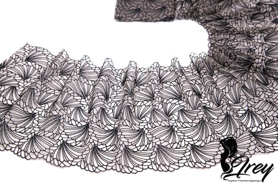 05-120 Вышивка на неэл. сетке 22 см, телесный/черный