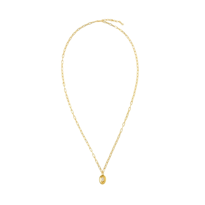 Колье с Подвеской Каменная Сфера – Золото