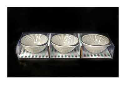 Набор соусников. 3 шт. Цвет: белый/серый