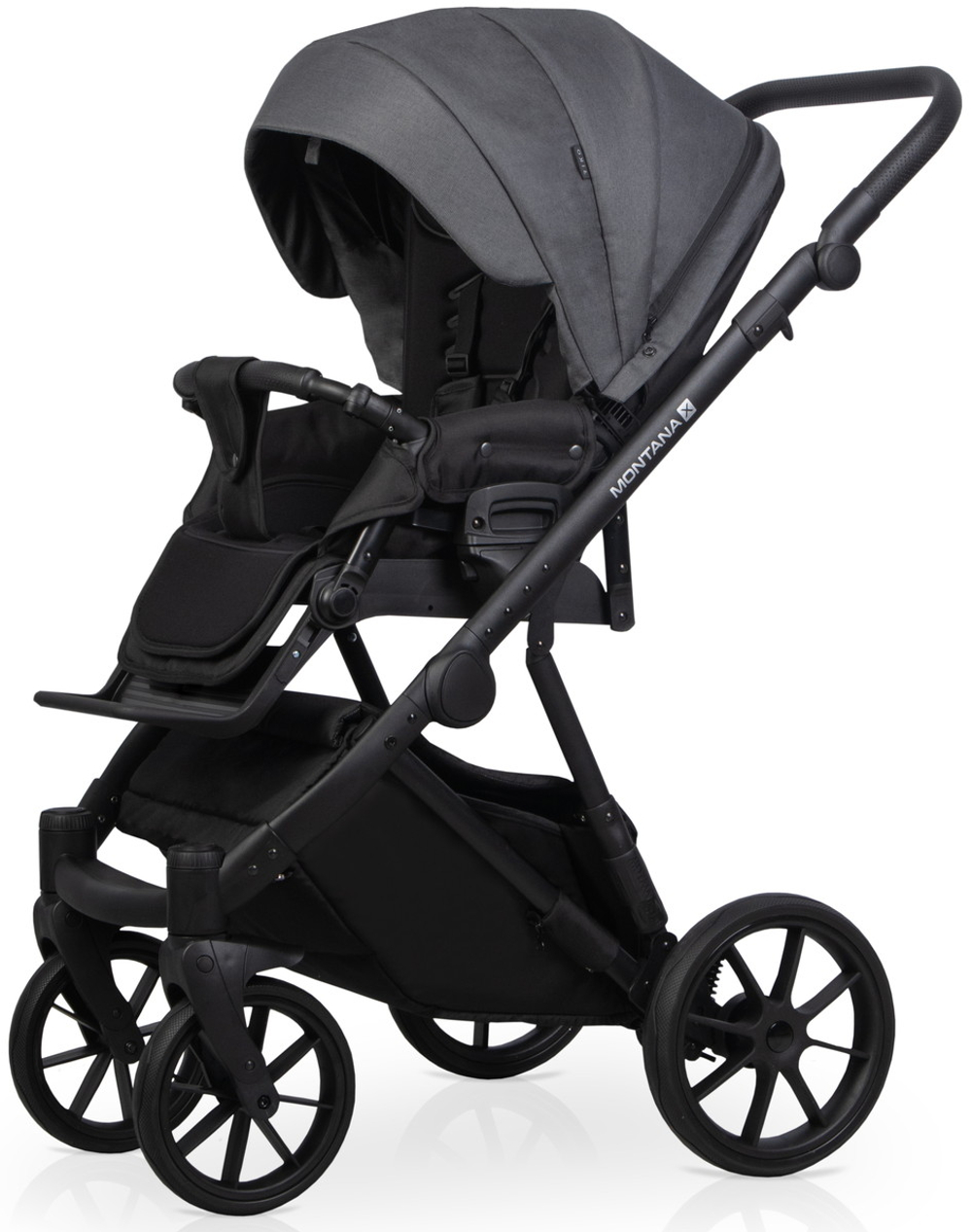 Детская коляска Riko Basic Montana X 2 в 1 53 Dark grey (т.серый)
