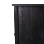 Комод, 78х38х80, Хермес, черный, с 3 ящиками, комод на ножках для одежды и игрушек, из массива дерева, IKEA