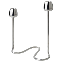 SILVERPÄRON Подсвечник на 2 свечи, серебряный.20 см