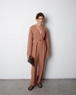 Комбинезон из вискозы Стелла Маккартни карамель