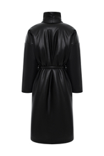 Пальто из экокожи