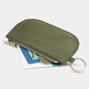 Ключница-кошелек Chatelain из кожи сафьяно, цвета хаки