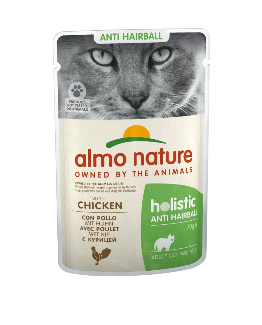 Almo Nature Паучи с курицей для вывода шерсти у кошек (Functional - Anti-Hairball with Chicken) 0,07 кг x 1 шт.