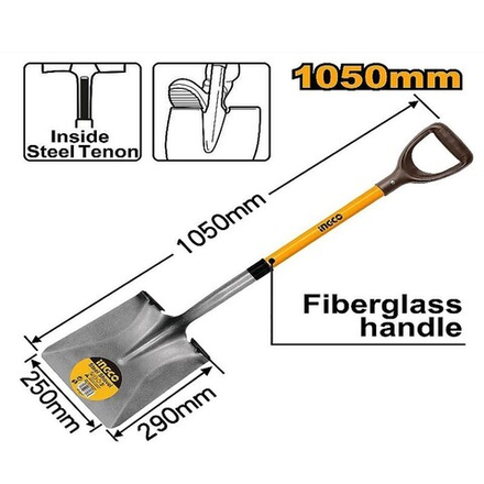 Лопата совковая INGCO HSSLH1114 INDUSTRIAL 1050 мм