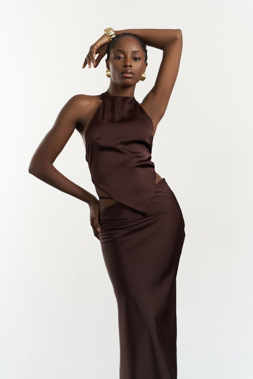 Юбка атласная