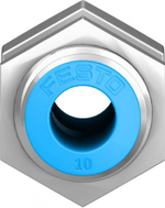 Муфта цанговая для панельного монтажа прямая Festo QSS-10-F (комплект 10 шт)