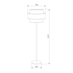 Напольный светильник с тканевым абажуром 16451 Trio