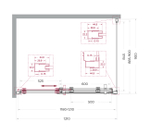 Душевой уголок BelBagno MARINO-2-AH-1-120/90-C-GM 120х90см профиль оружейная сталь, стекло прозрачное